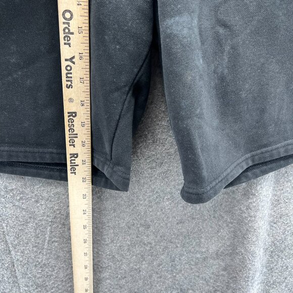 Puma Shorts Mens XL Black White Elastic Waist Spell Out Logo Extra Large Fleece - Picture 9 of 10